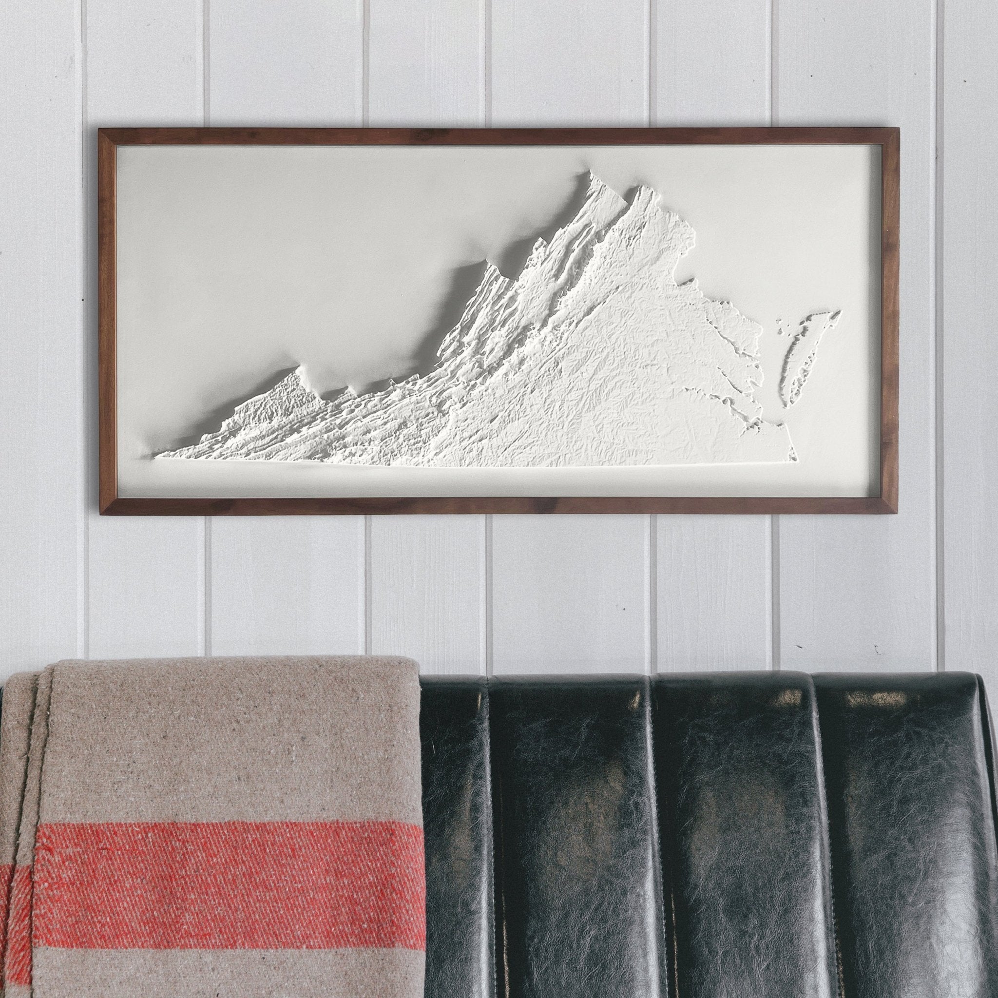Virginia 3D Raised Relief Map - Muir Way - 3D