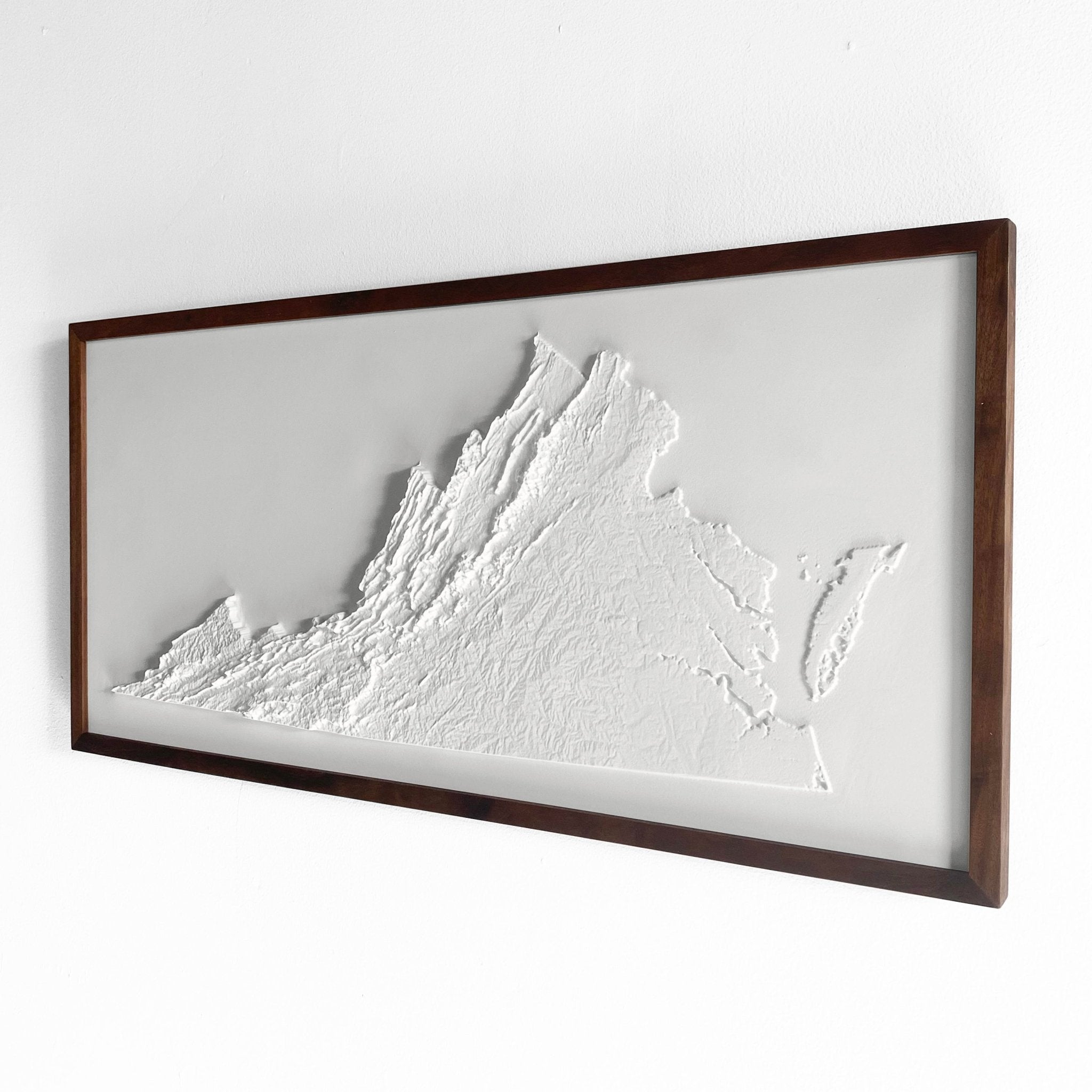 Virginia 3D Raised Relief Map - Muir Way - 3D