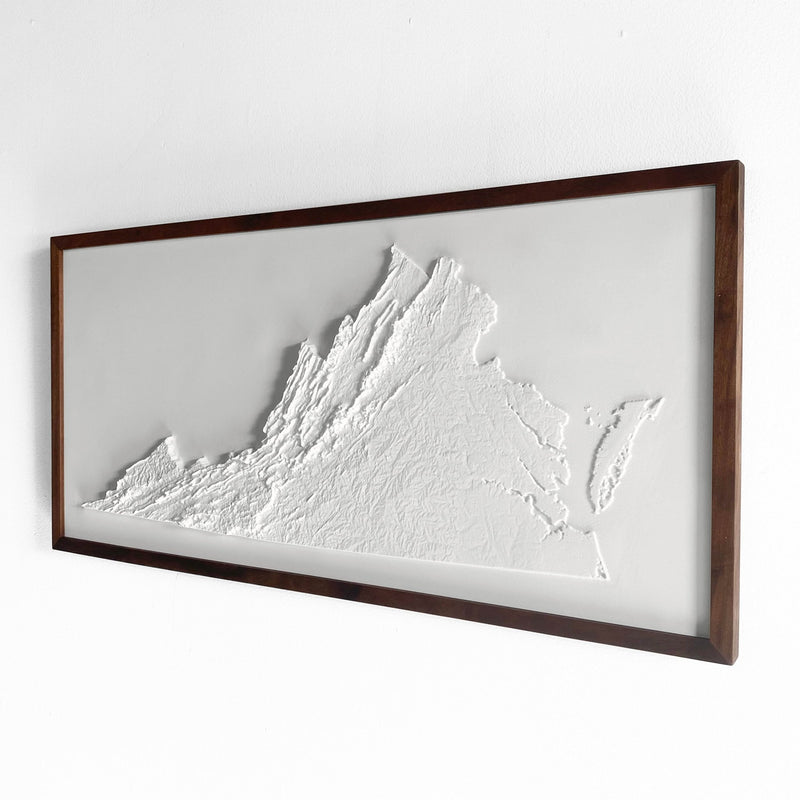 Virginia 3D Raised Relief Map - Muir Way - 3D