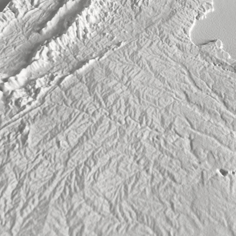 Virginia 3D Raised Relief Map - Muir Way - 3D