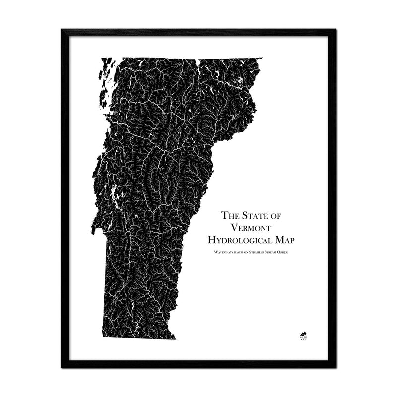 Vermont Hydrological Map - Muir Way - Hydrology