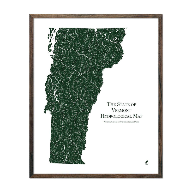 Vermont Hydrological Map - Muir Way - Hydrology
