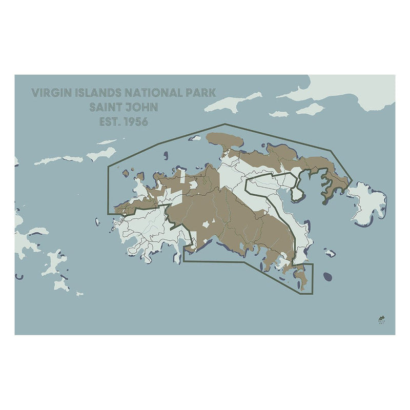 Virgin Islands National Park Map - Muir Way - National Park
