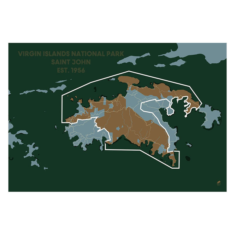 Virgin Islands National Park Map - Muir Way - National Park