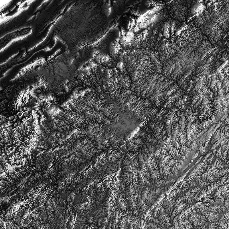 Virginia Elevation Map - Muir Way - Elevation