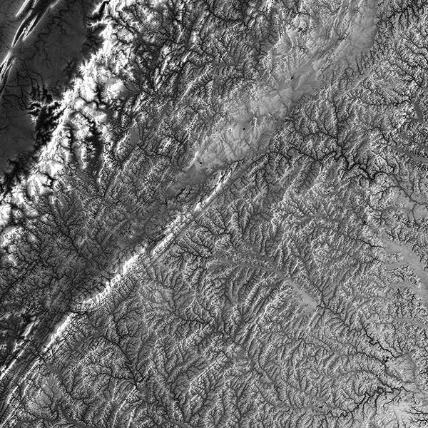 Virginia Elevation Map - Muir Way