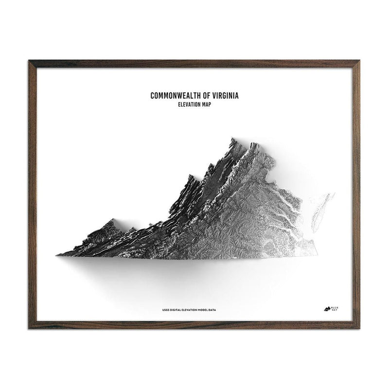 Virginia Elevation Map - Muir Way - Elevation