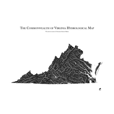 Virginia Hydrology Series Map | Map of rivers, streams & more – Muir Way