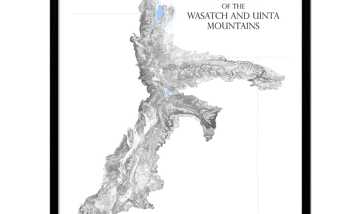 Map of Wasatch and Uinta Mountains Range