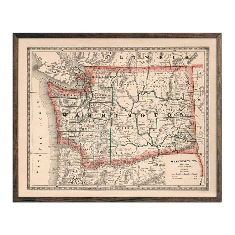 Maine 1883 Map - Muir Way