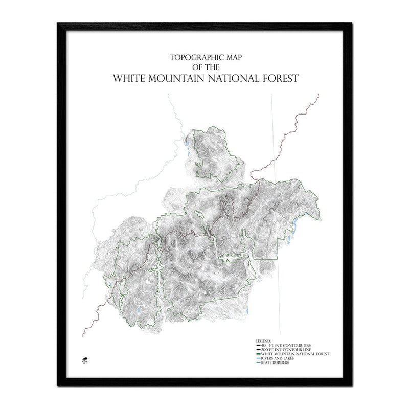 White Mountain National Forest, NH Map - Muir Way - Range Series