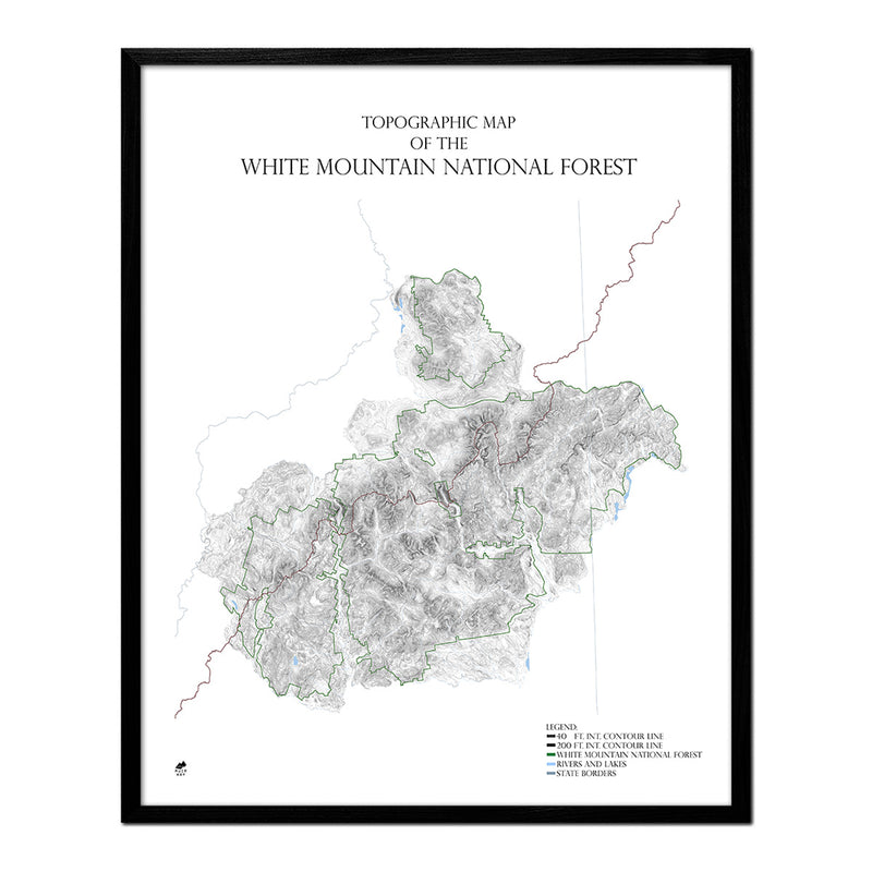 Map of White Mountains Range