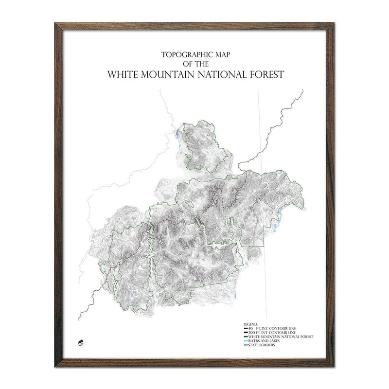 White Mountain National Forest, NH Map - Muir Way - Range Series