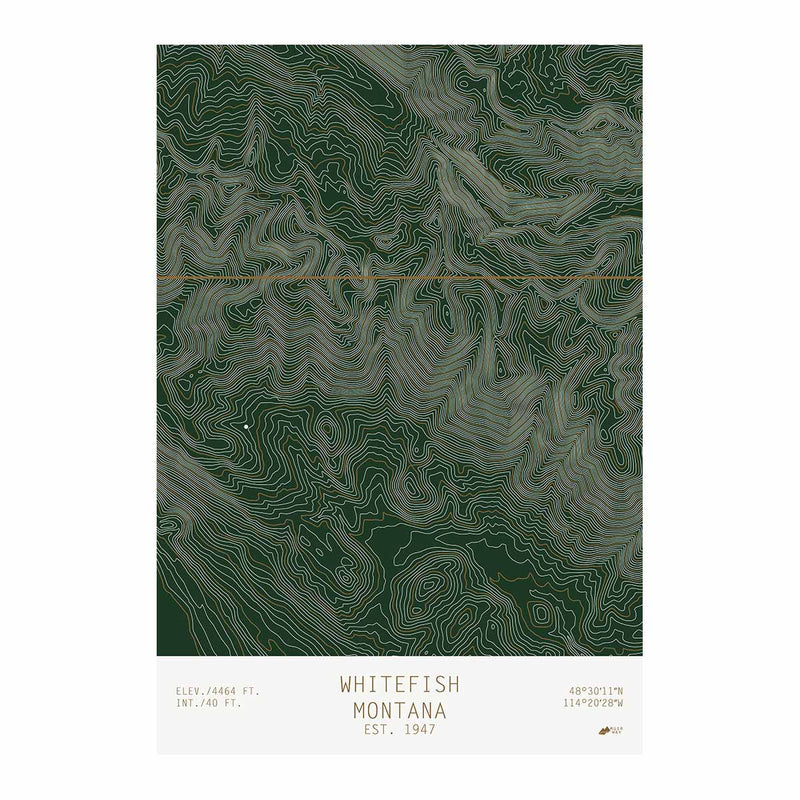 Whitefish, Montana - Muir Way - TOPO Series