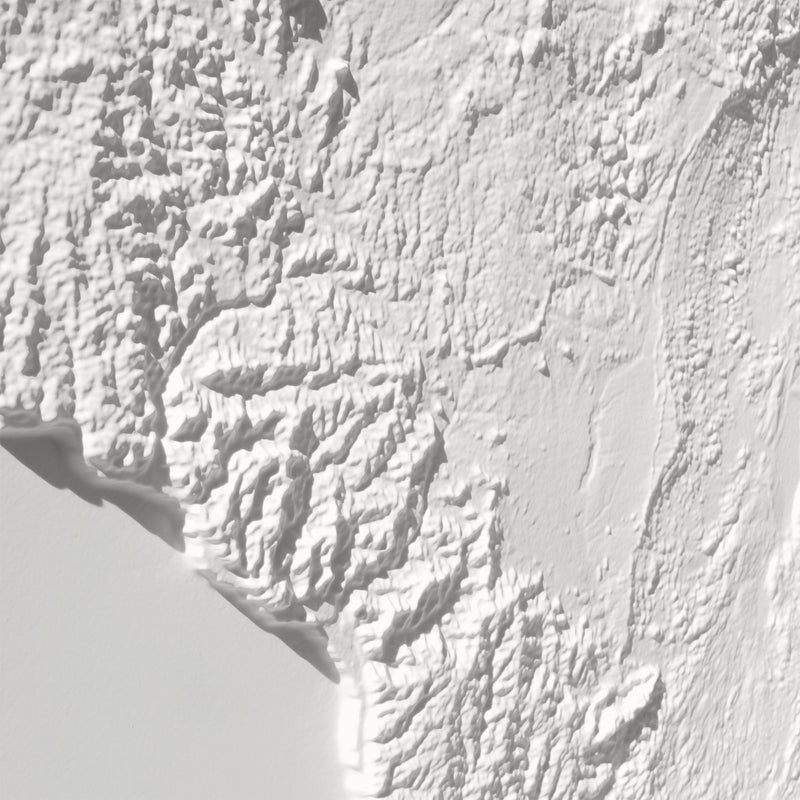 Wisconsin 3D Raised Relief Map