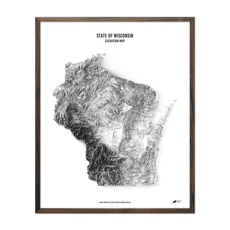 Wisconsin Elevation Map - Muir Way - Elevation