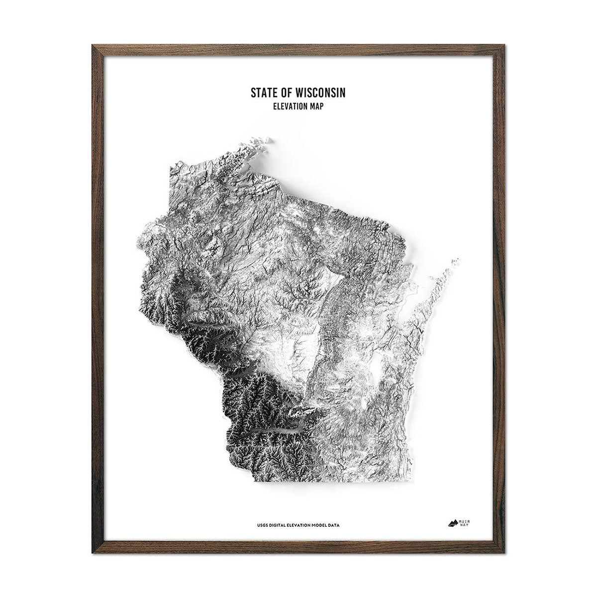 Wisconsin Elevation Map