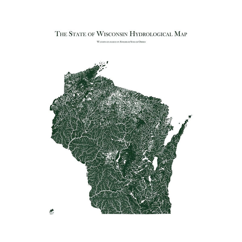 Wisconsin Hydrological Map - Muir Way - Hydrology