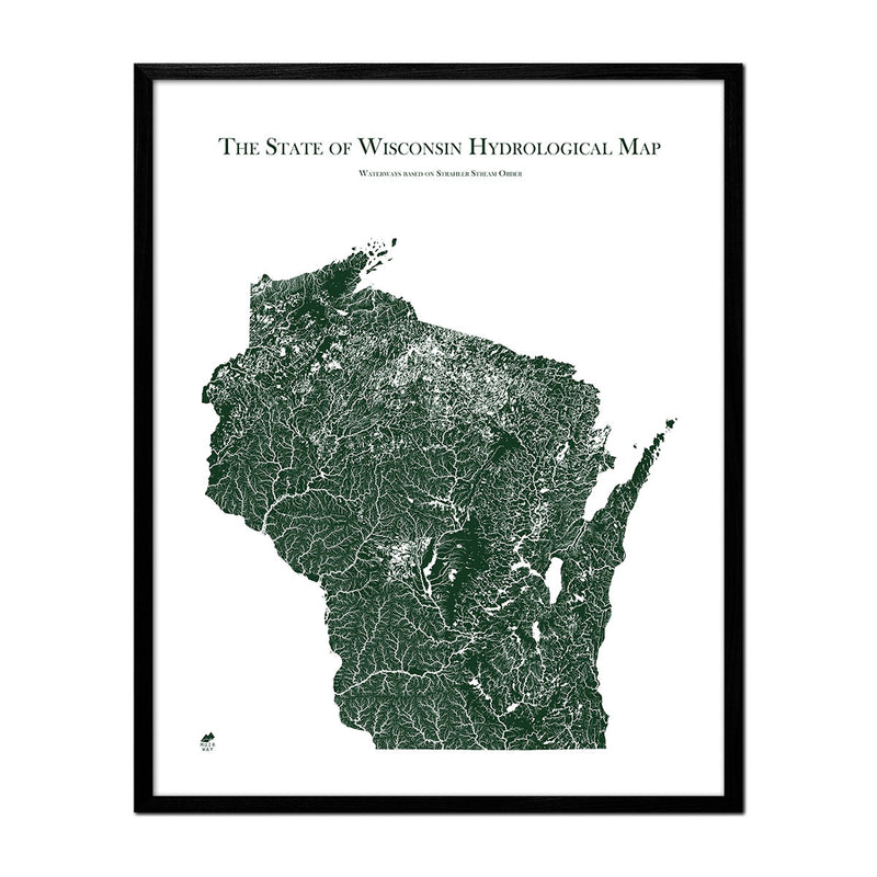 Wisconsin Hydrological Map - Muir Way - Hydrology