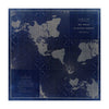 The World on a Quincuncial Projection Blue