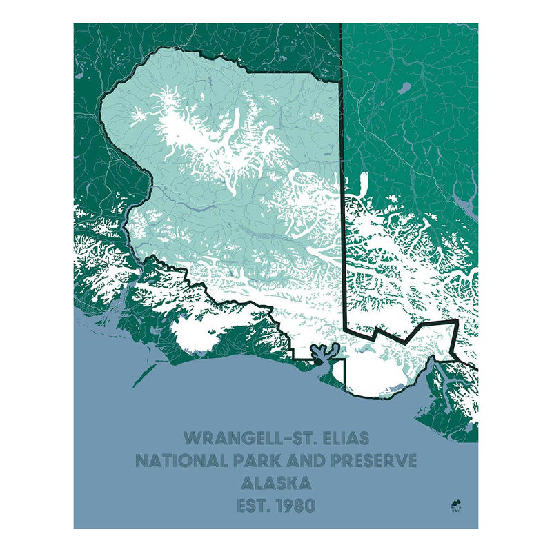 Wrangell - St. Elias National Park and Preserve Map - Muir Way - National Park
