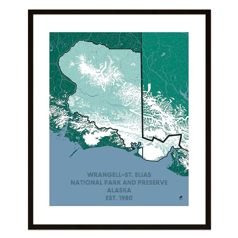 Wrangell - St. Elias National Park and Preserve Map - Muir Way - National Park