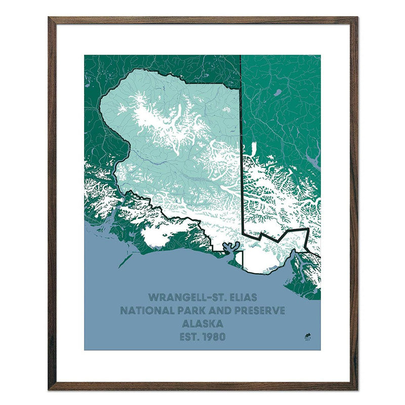 Wrangell - St. Elias National Park and Preserve Map - Muir Way - National Park