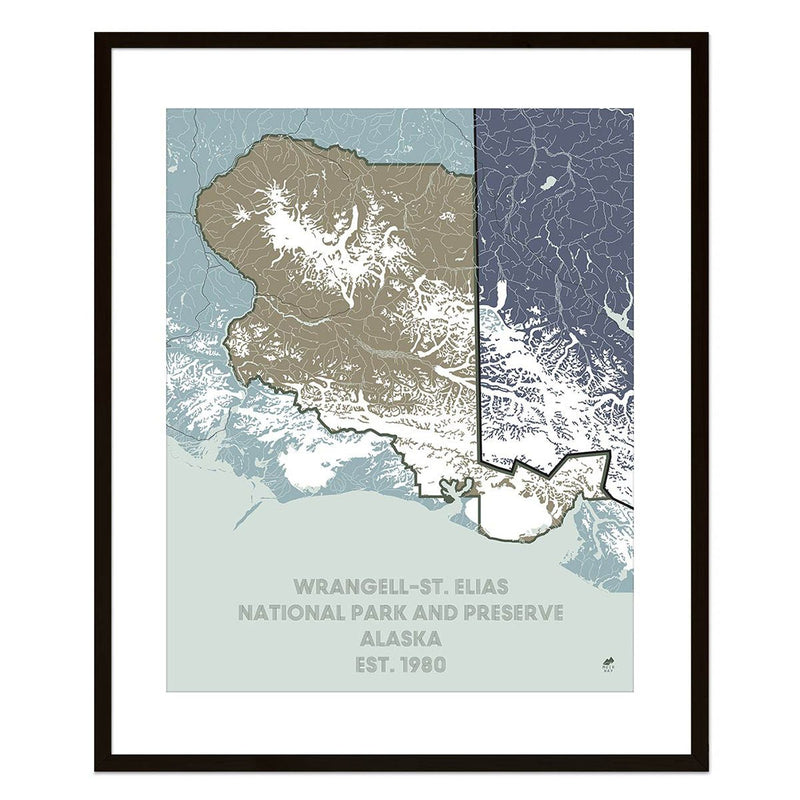 Wrangell - St. Elias National Park and Preserve Map - Muir Way - National Park