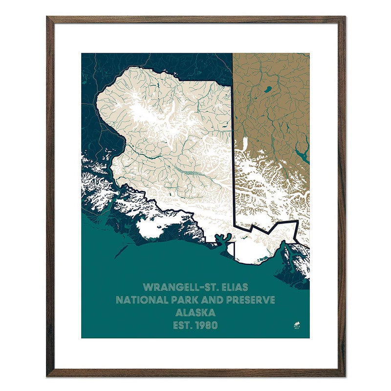 Wrangell - St. Elias National Park and Preserve Map - Muir Way - National Park