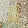Yellowstone Shaded Relief Map