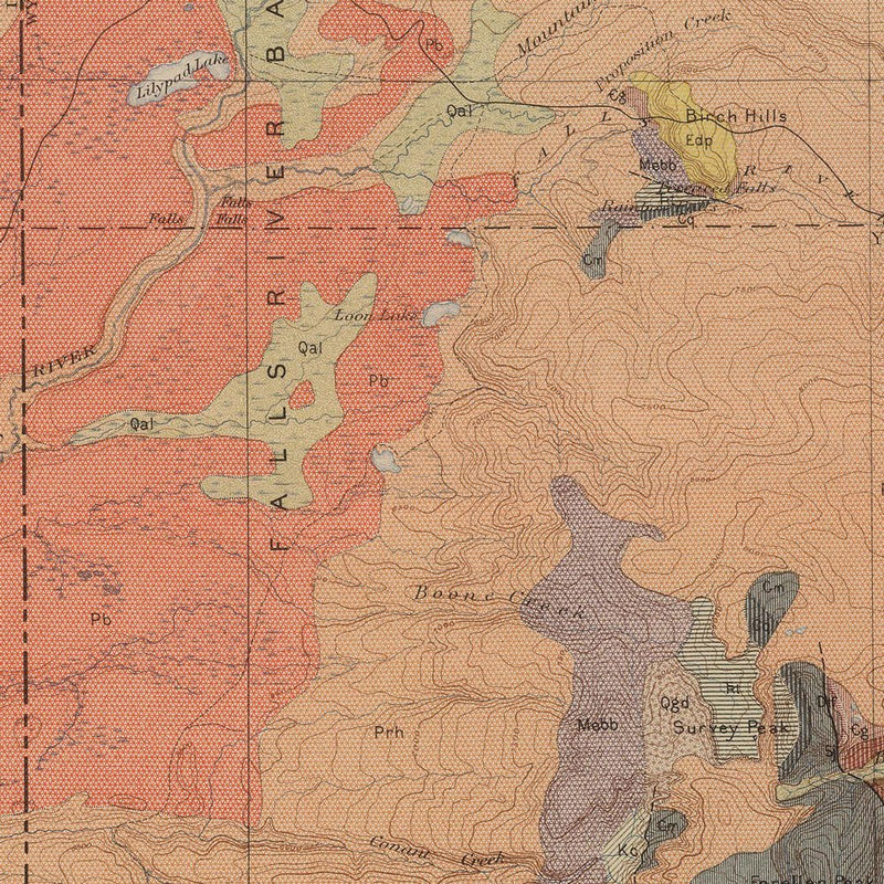 Yellowstone Geologic Map of Shoshone Section 1904 Map - Muir Way - Vintage Map