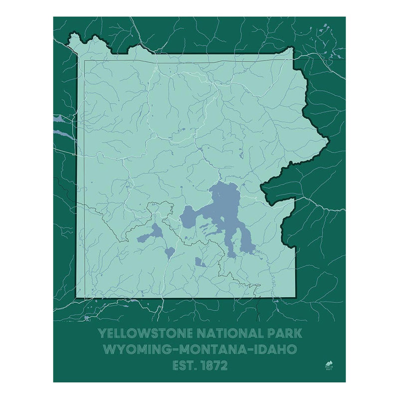 Yellowstone National Park Map - Muir Way - National Park