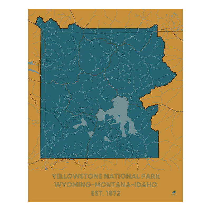 Yellowstone National Park Map - Muir Way - National Park