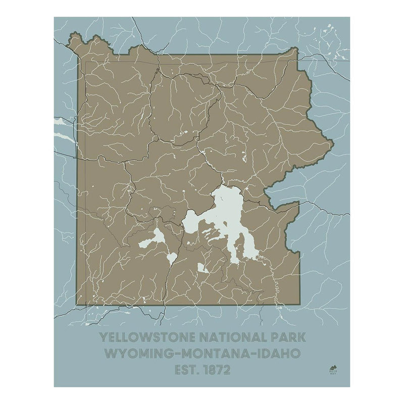 Yellowstone National Park Map - Muir Way - National Park