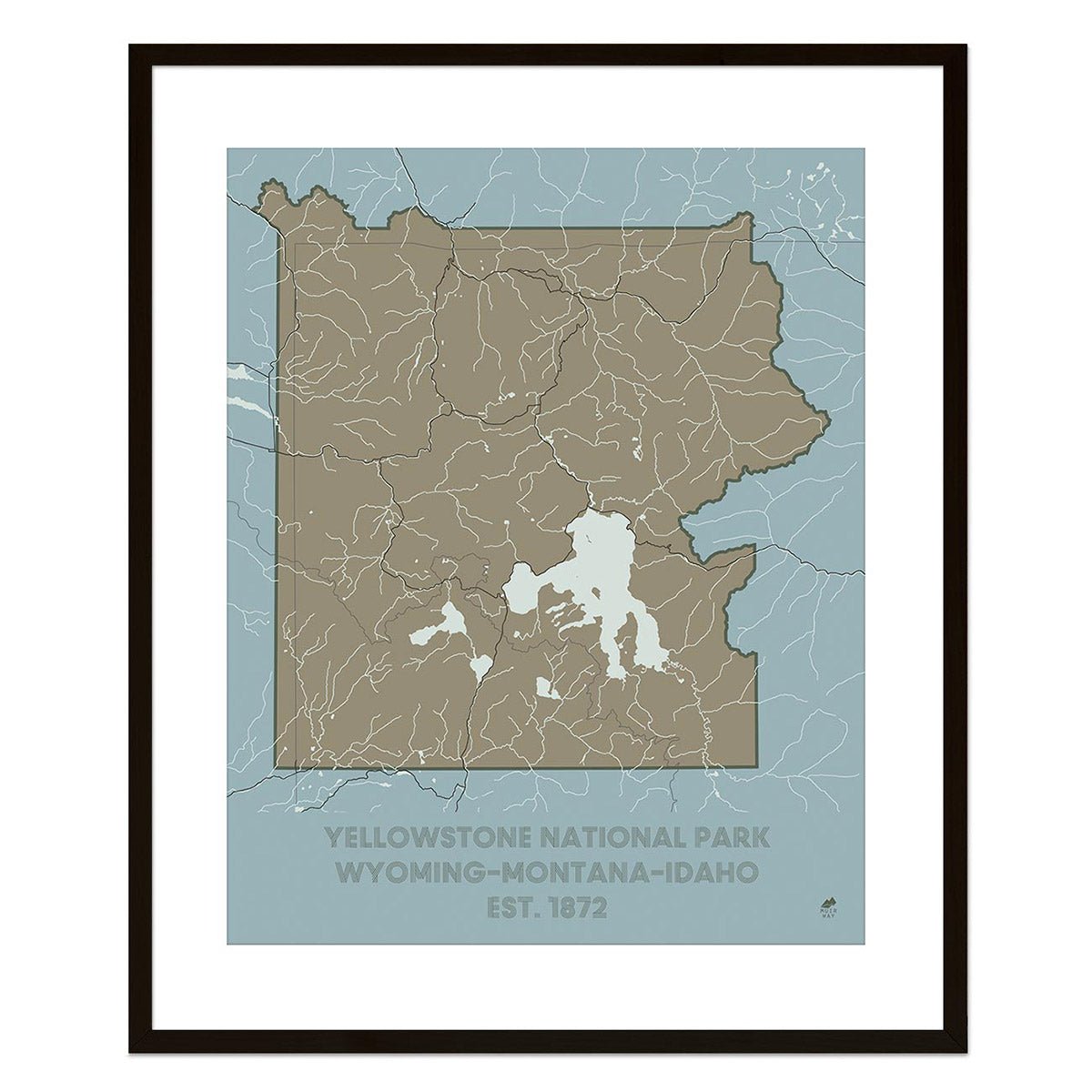 Yellowstone National Park Poster | National Park Map | Muir Way yellowstone-national-park-poster-national-park-map-muir-way