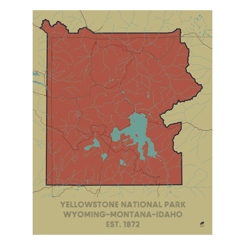 Yellowstone National Park Map - Muir Way - National Park