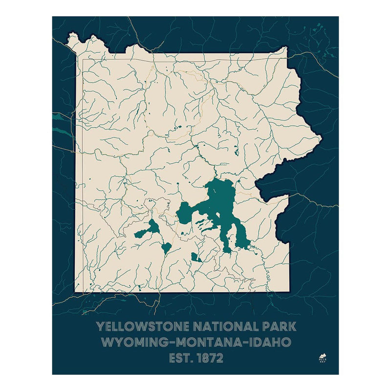 Yellowstone National Park Map - Muir Way - National Park