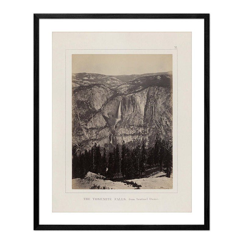 Yosemite Falls from Sentinel Rock, Yosemite 1868 - Muir Way - Photograph