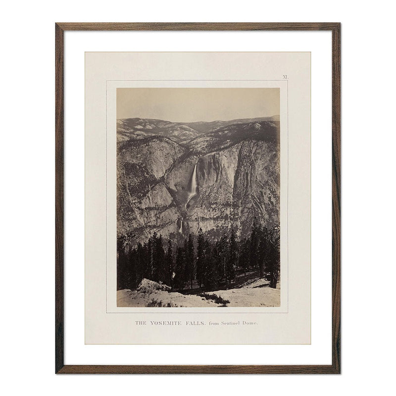 Yosemite Falls from Sentinel Rock, Yosemite 1868 - Muir Way - Photograph