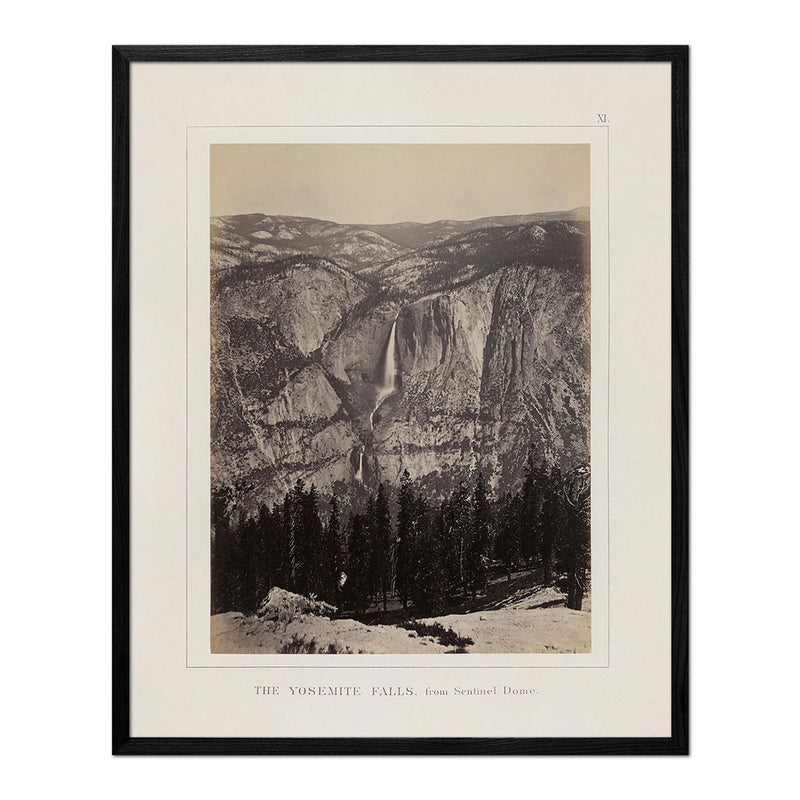 Yosemite Falls from Sentinel Rock, Yosemite 1868 - Muir Way - Photograph