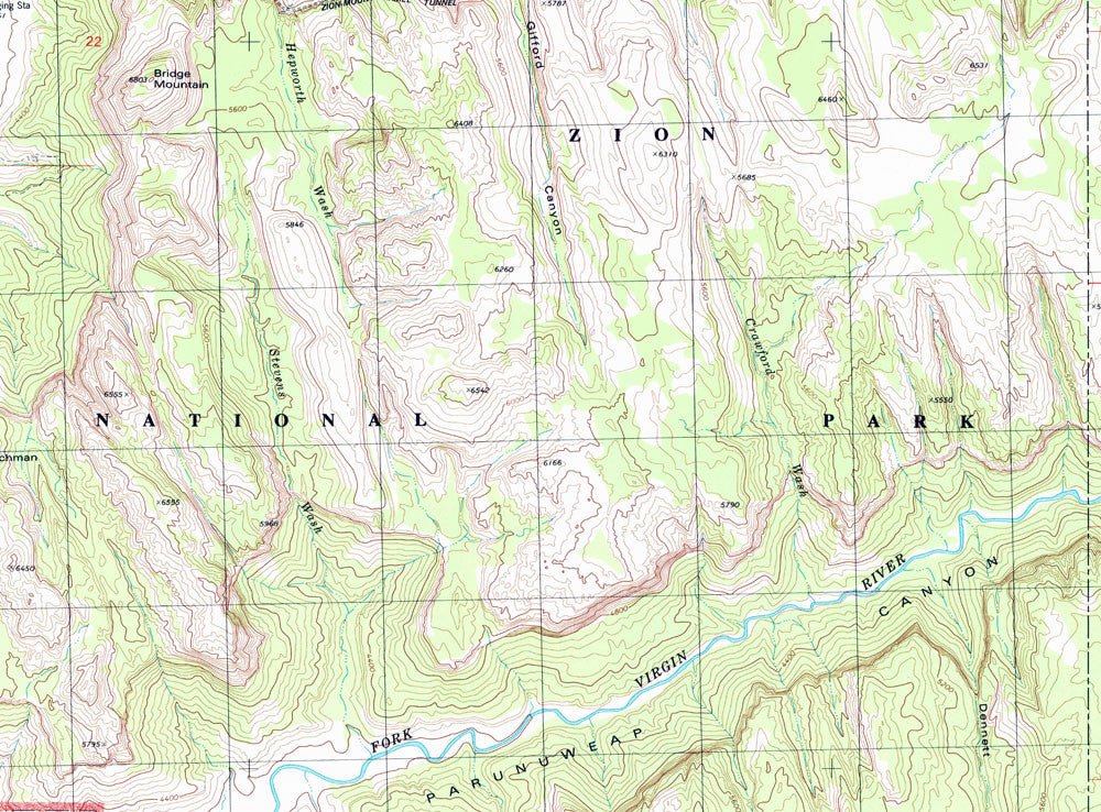 Zion National Park 1980 USGS Map – Muir Way