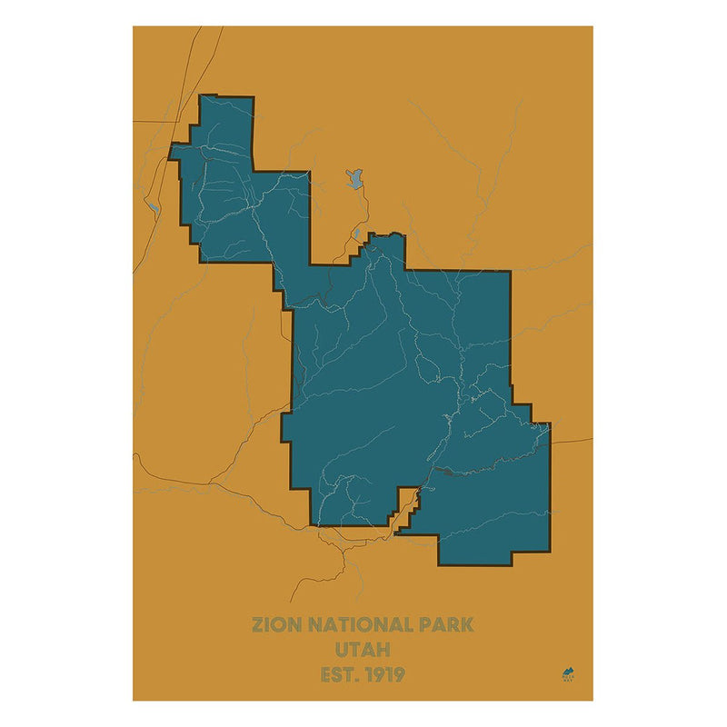 Zion National Park Map - Muir Way - National Park