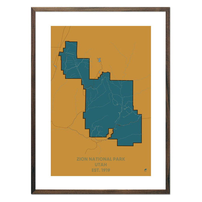 Zion National Park Map - Muir Way - National Park