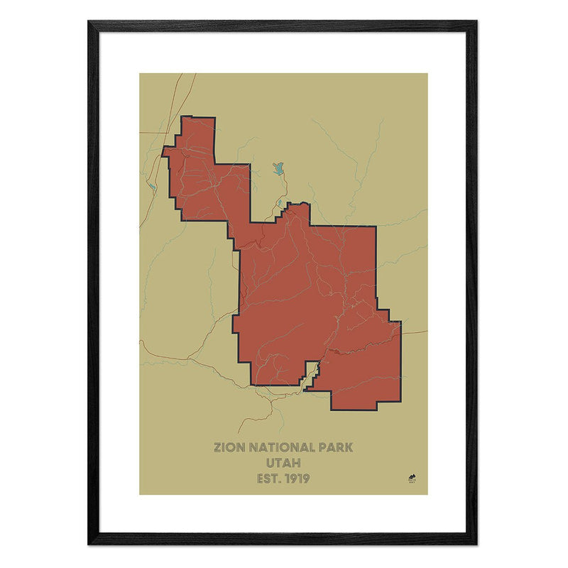 Zion National Park Map - Muir Way - National Park
