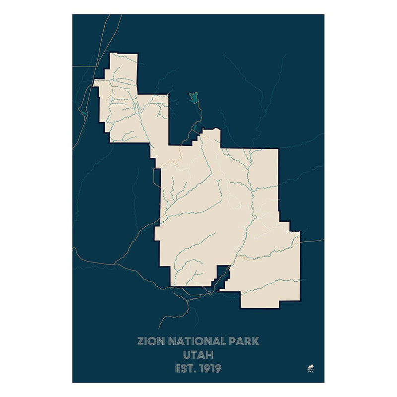 Zion National Park Map - Muir Way - National Park