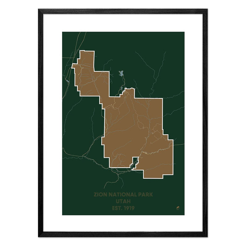 Zion National Park Map - Muir Way - National Park